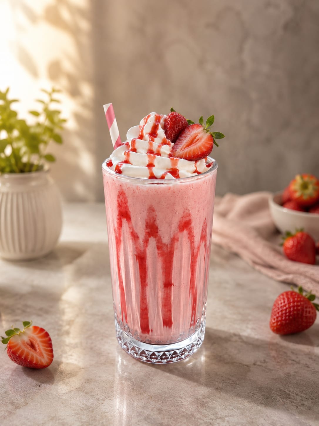 Milkshake Çilekli